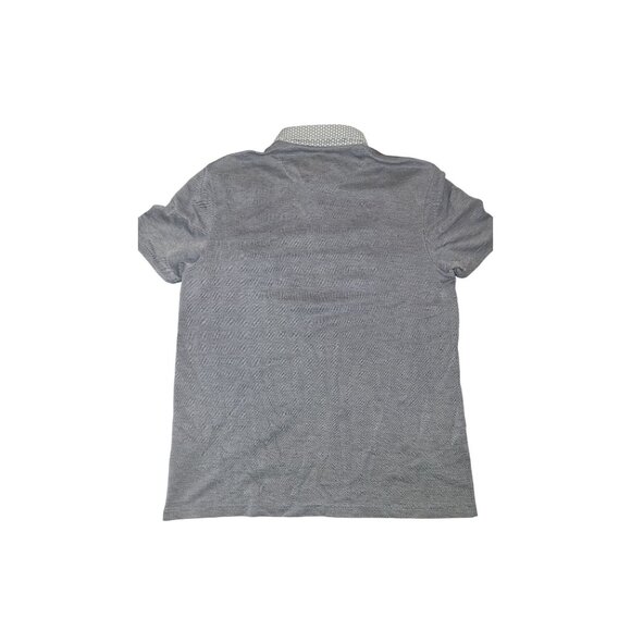 Ted Baker Mens Polo Shirt Size 3 Gray Short Sleeve - Picture 2 of 7